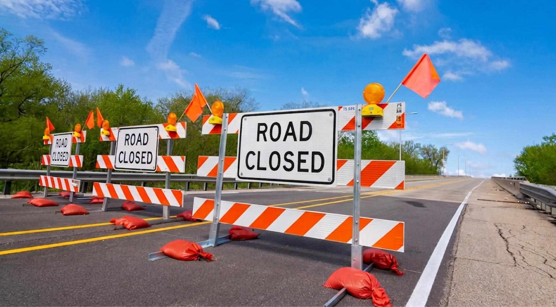 Traffic Control Options on a Road Work Zone